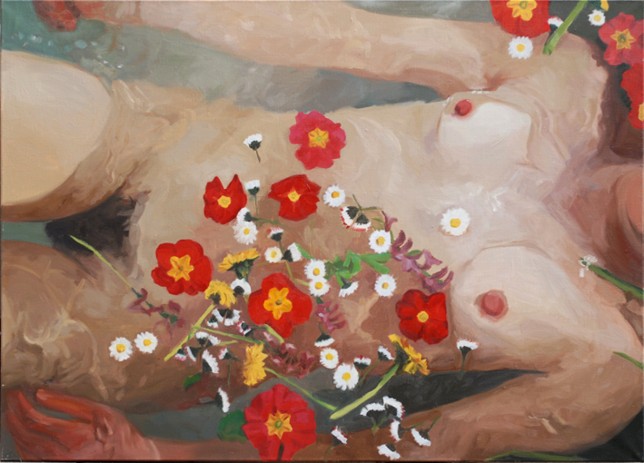 Ophelia, 2001, 100x140 cm, Oel auf Leinwand